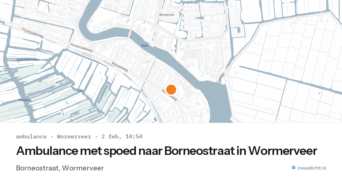 Ambulance met spoed naar Borneostraat in Wormerveer — 2 feb 2026