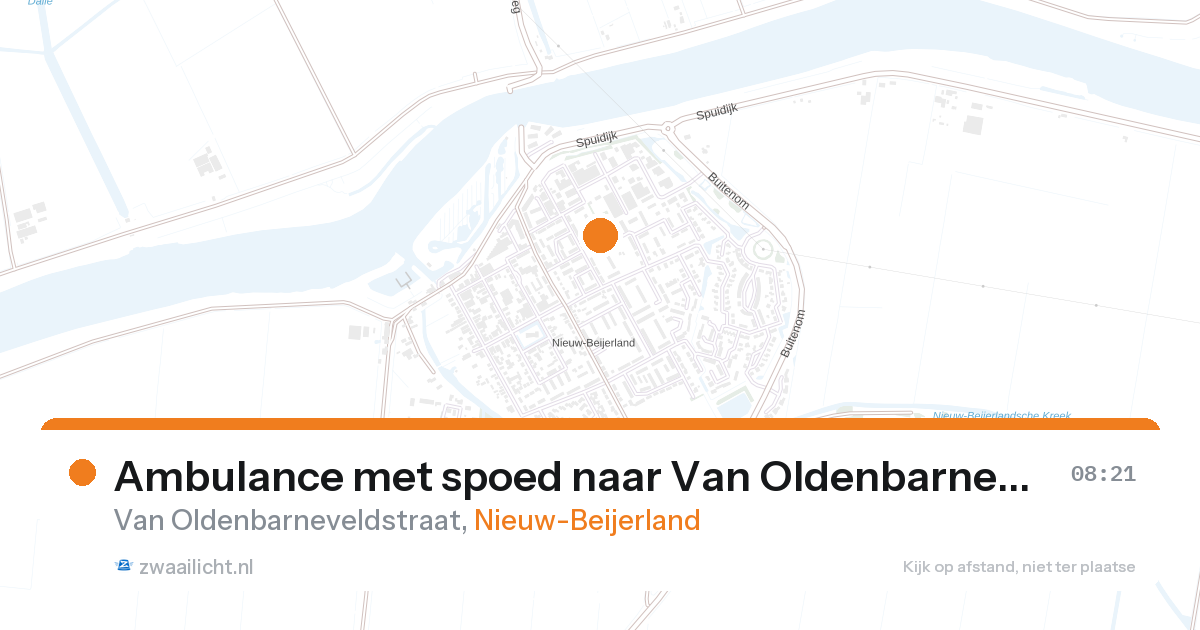 Ambulance met spoed naar Van Oldenbarneveldstraat in Nieuw-Beijerland — 28 aug 2026