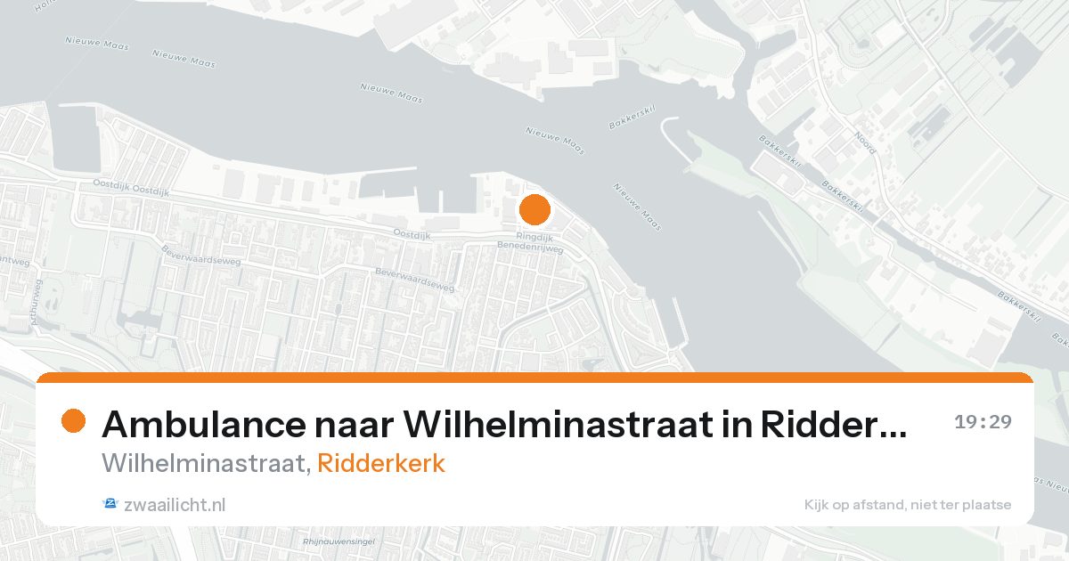 Ambulance naar Wilhelminastraat in Ridderkerk — 15 aug 2026