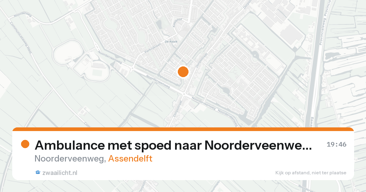 Ambulance met spoed naar Noorderveenweg in Assendelft — 16 aug 2026