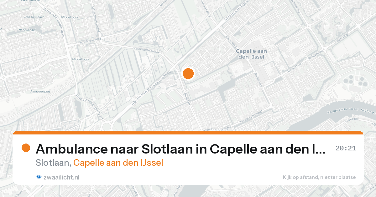 Ambulance naar Slotlaan in Capelle aan den IJssel — 18 aug 2026