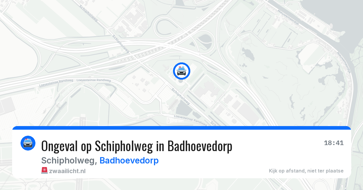 Ongeval op Schipholweg in Badhoevedorp — 19 jun 2026
