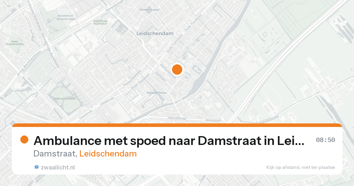 Ambulance met spoed naar Damstraat in Leidschendam — 5 mei 2026