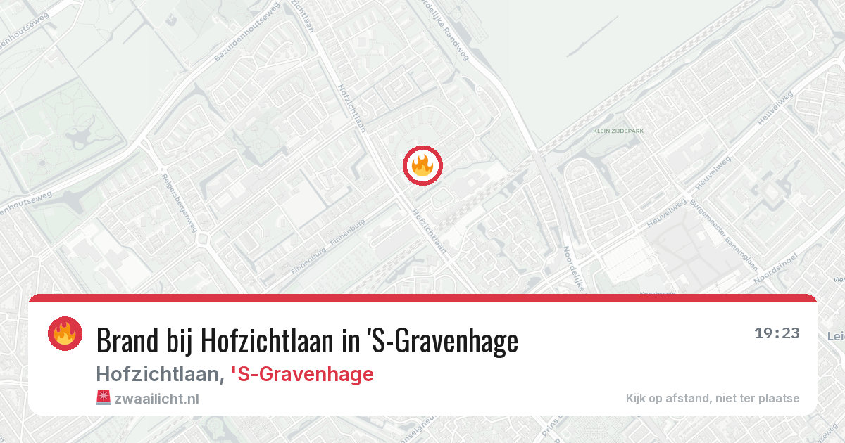Brand bij Hofzichtlaan in 'S-Gravenhage — 23 mei 2026