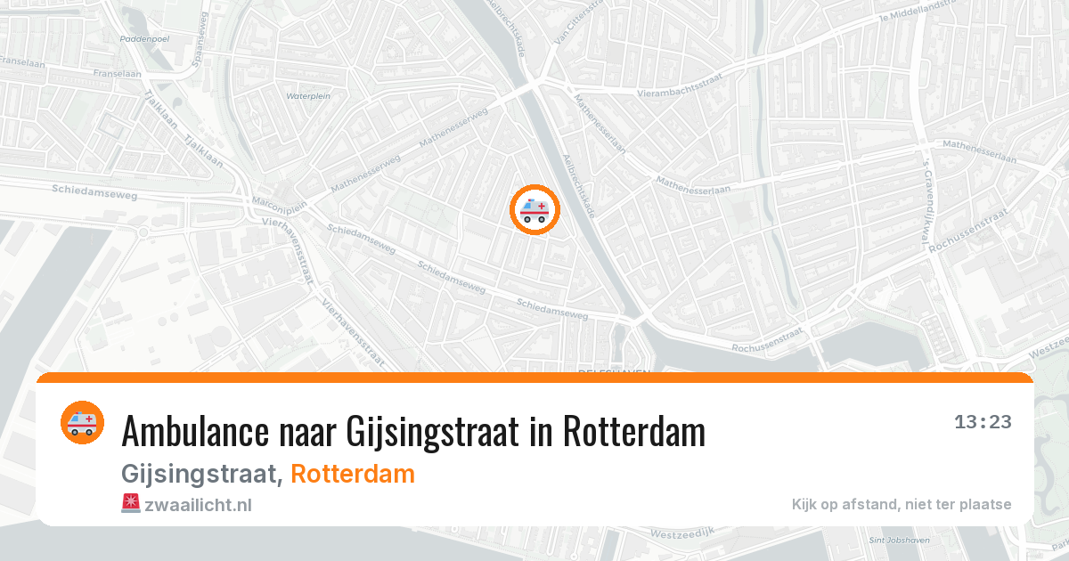Ambulance naar Gijsingstraat in Rotterdam — 18 mrt 2026