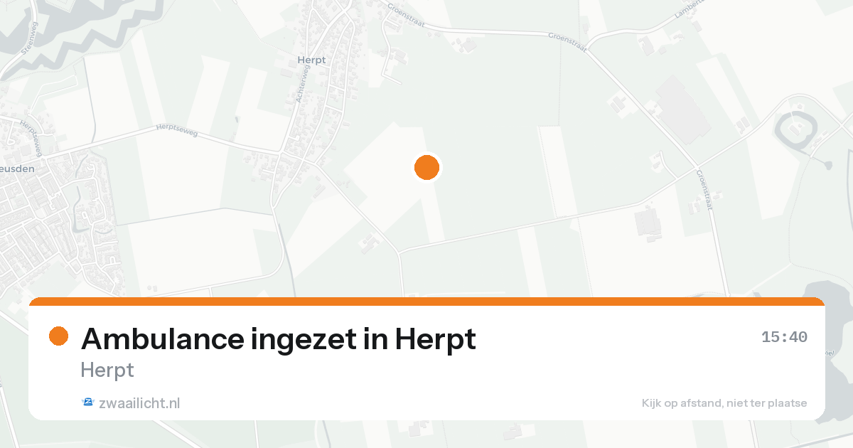 Ambulance ingezet in Herpt — 21 aug 2026