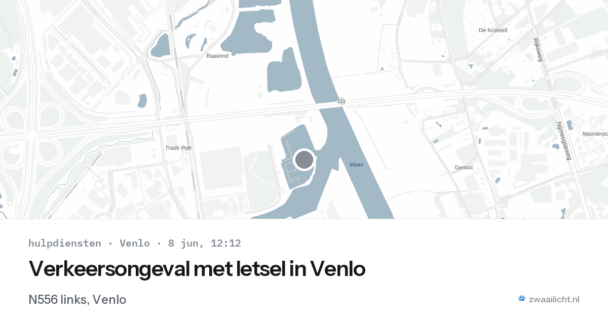 Verkeersongeval met letsel in Venlo — 8 jun 2026