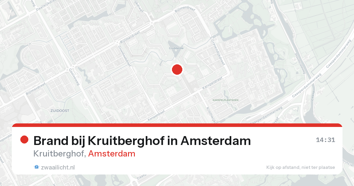 Brand bij Kruitberghof in Amsterdam — 18 aug 2026