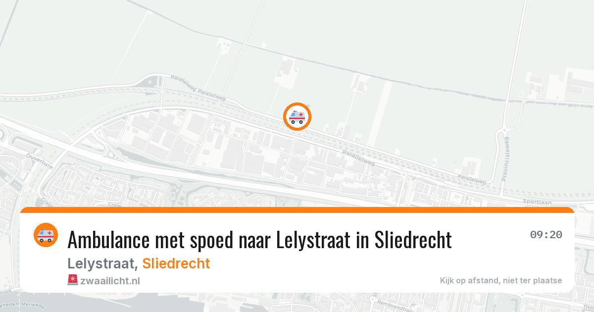 Ambulance met spoed naar Lelystraat in Sliedrecht — 8 apr 2026