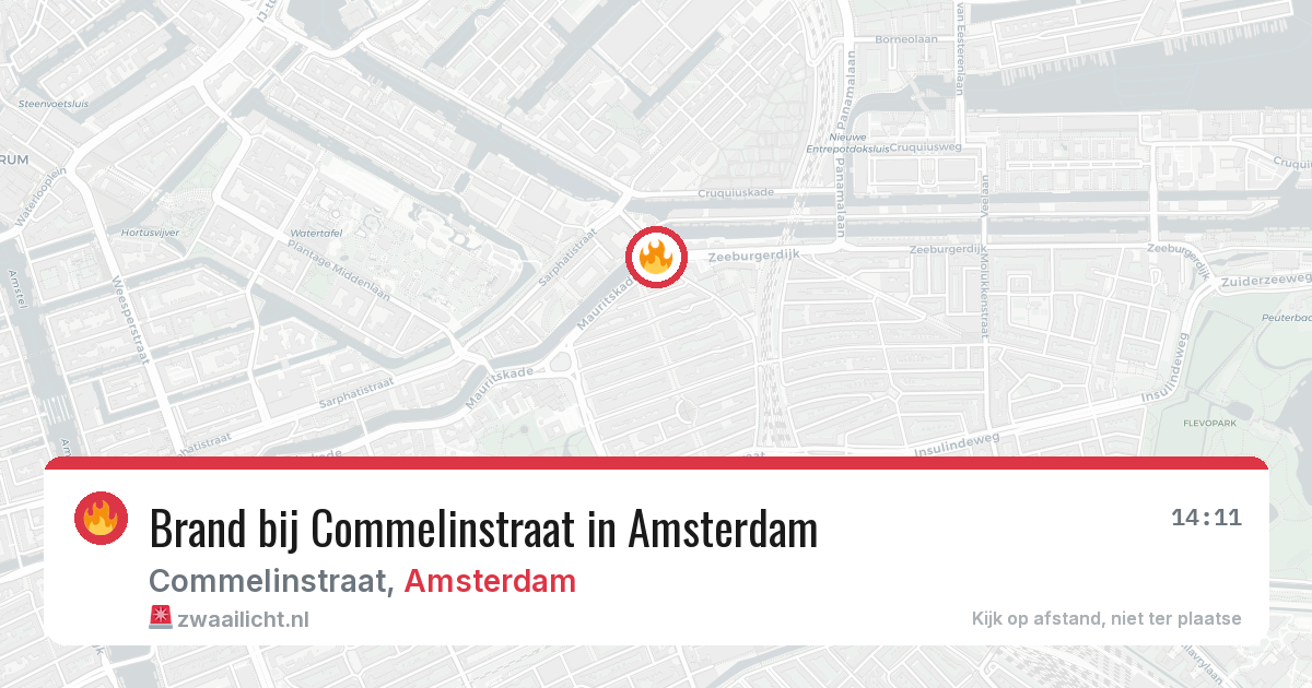 Brand bij Commelinstraat in Amsterdam — 12 aug 2026