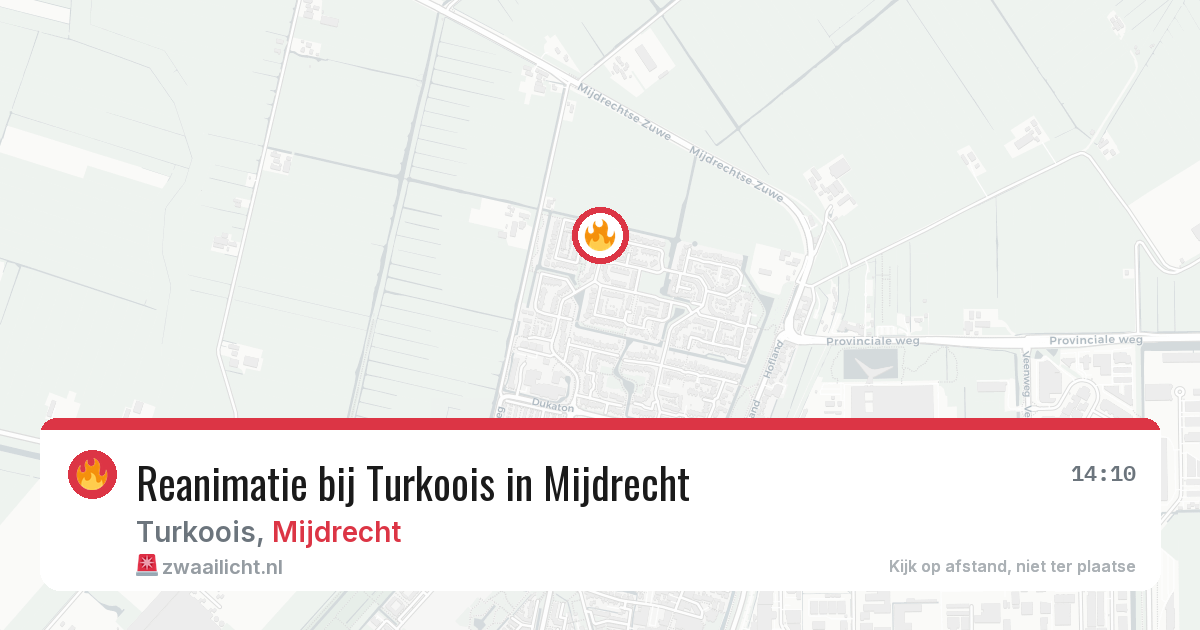 Reanimatie bij Turkoois in Mijdrecht — 3 aug 2026