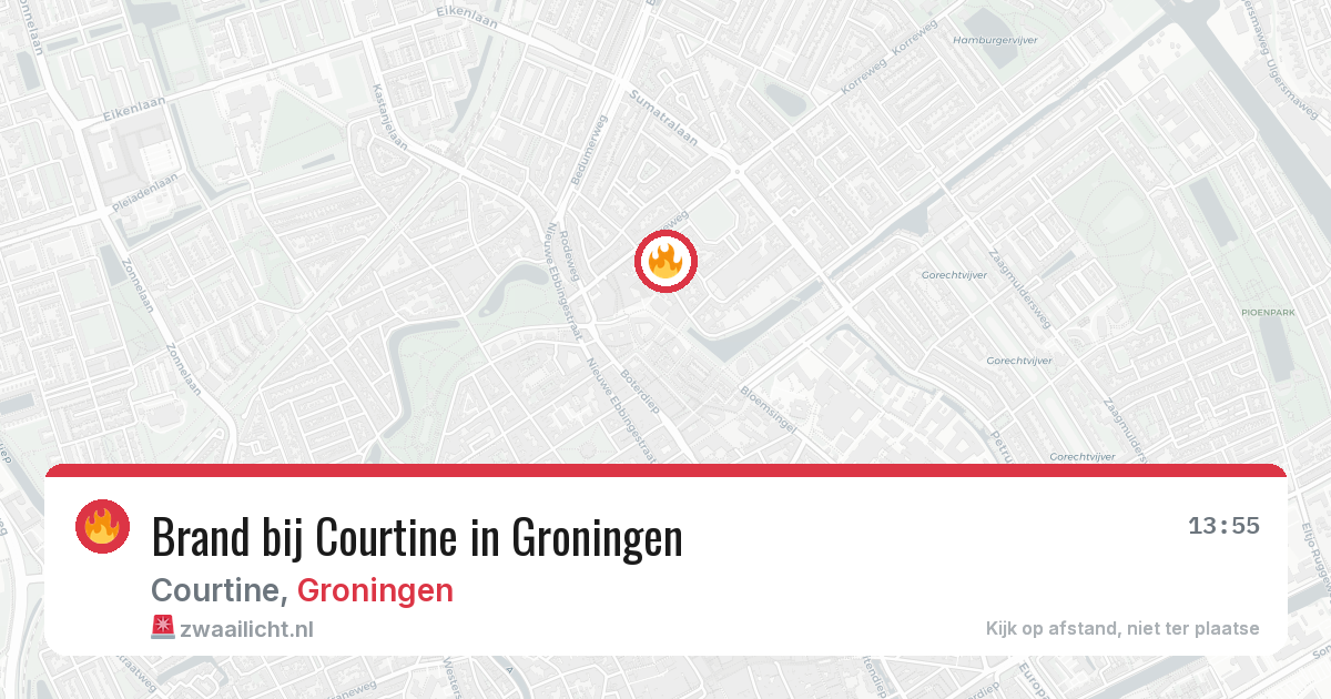 Brand bij Courtine in Groningen — 10 aug 2026