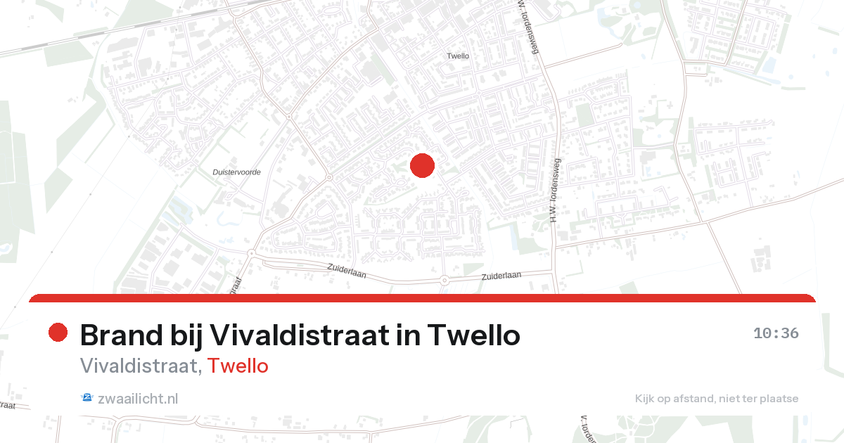 Brand bij Vivaldistraat in Twello — 24 aug 2026
