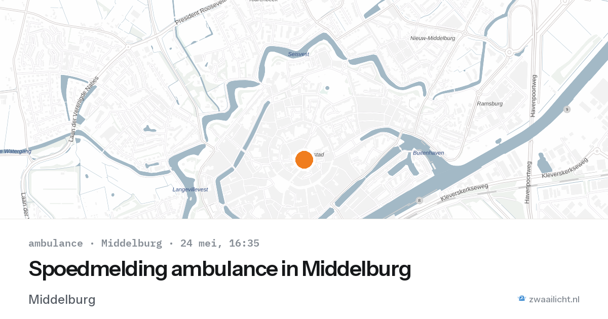 Spoedmelding ambulance in Middelburg — 24 mei 2026