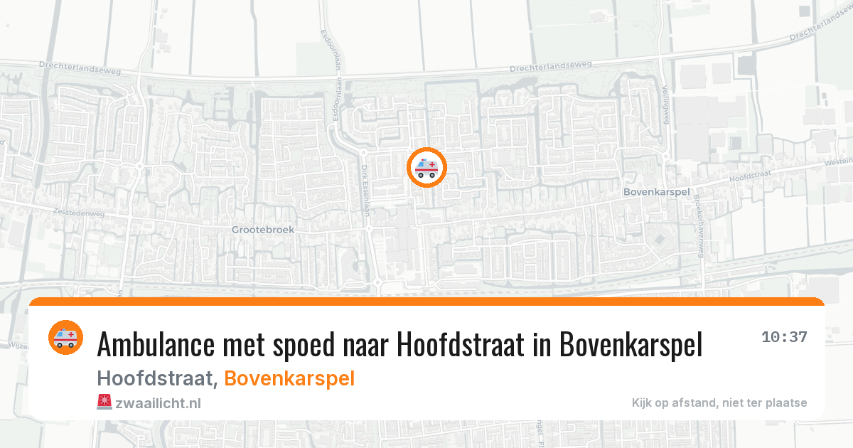 Ambulance met spoed naar Hoofdstraat in Bovenkarspel — 13 apr 2026