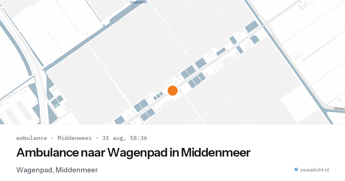 Ambulance naar Wagenpad in Middenmeer — 31 aug 2026