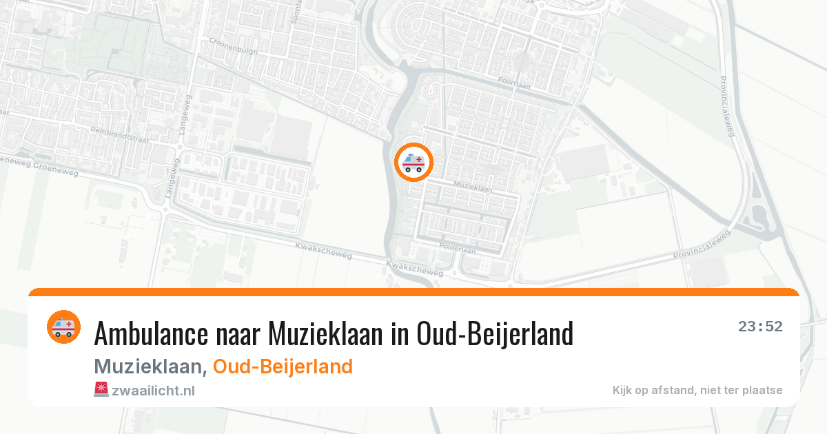 Ambulance naar Muzieklaan in Oud-Beijerland — 13 apr 2026