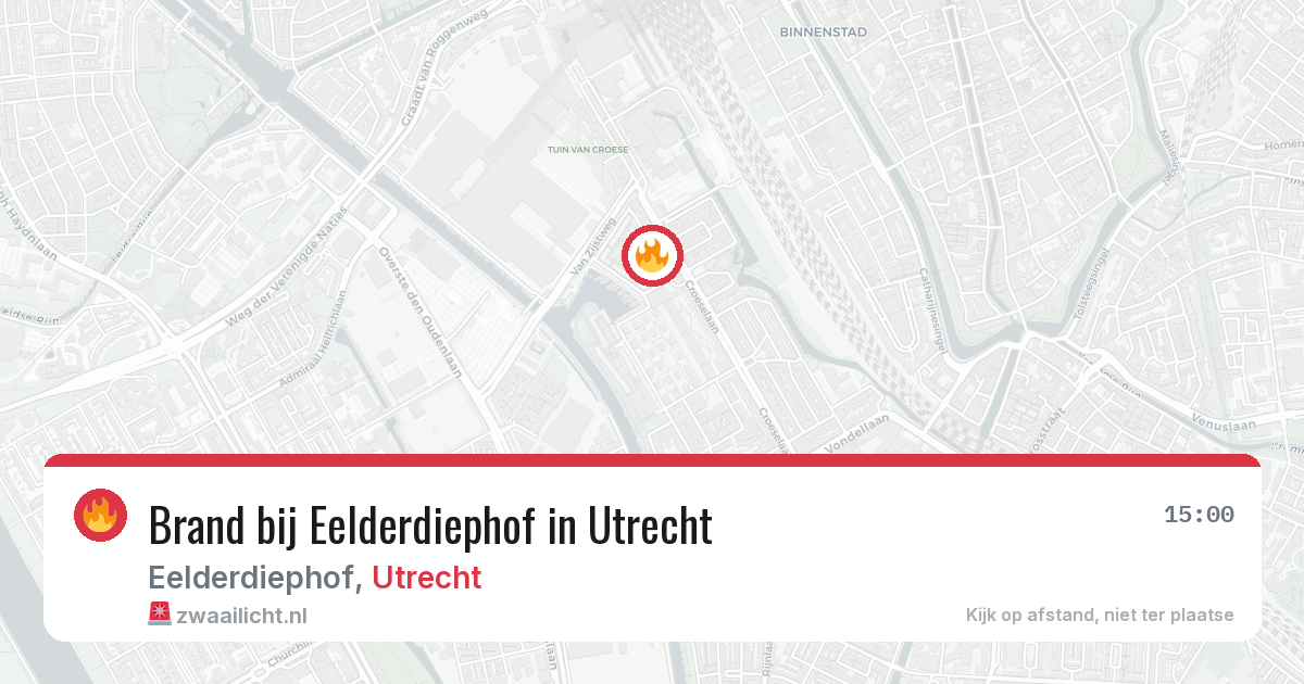 Brand bij Eelderdiephof in Utrecht — 31 mei 2026