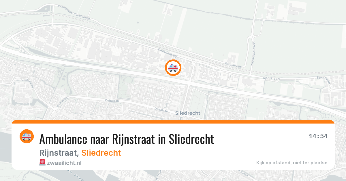 Ambulance naar Rijnstraat in Sliedrecht — 30 mrt 2026