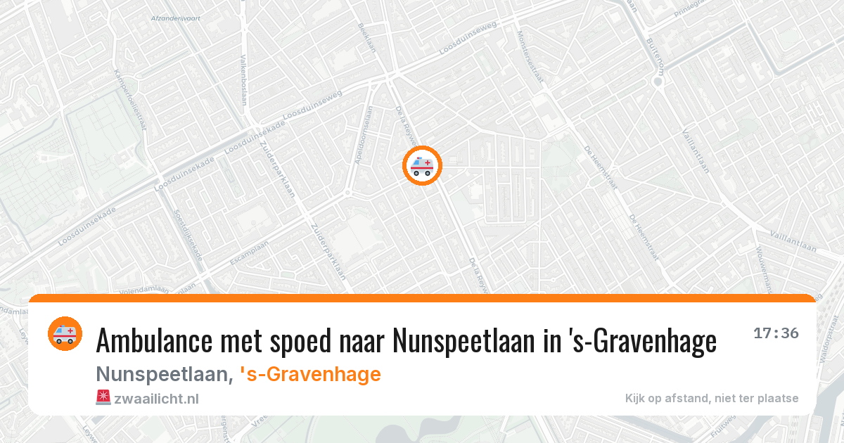 Ambulance met spoed naar Nunspeetlaan in 's-Gravenhage — 11 aug 2026