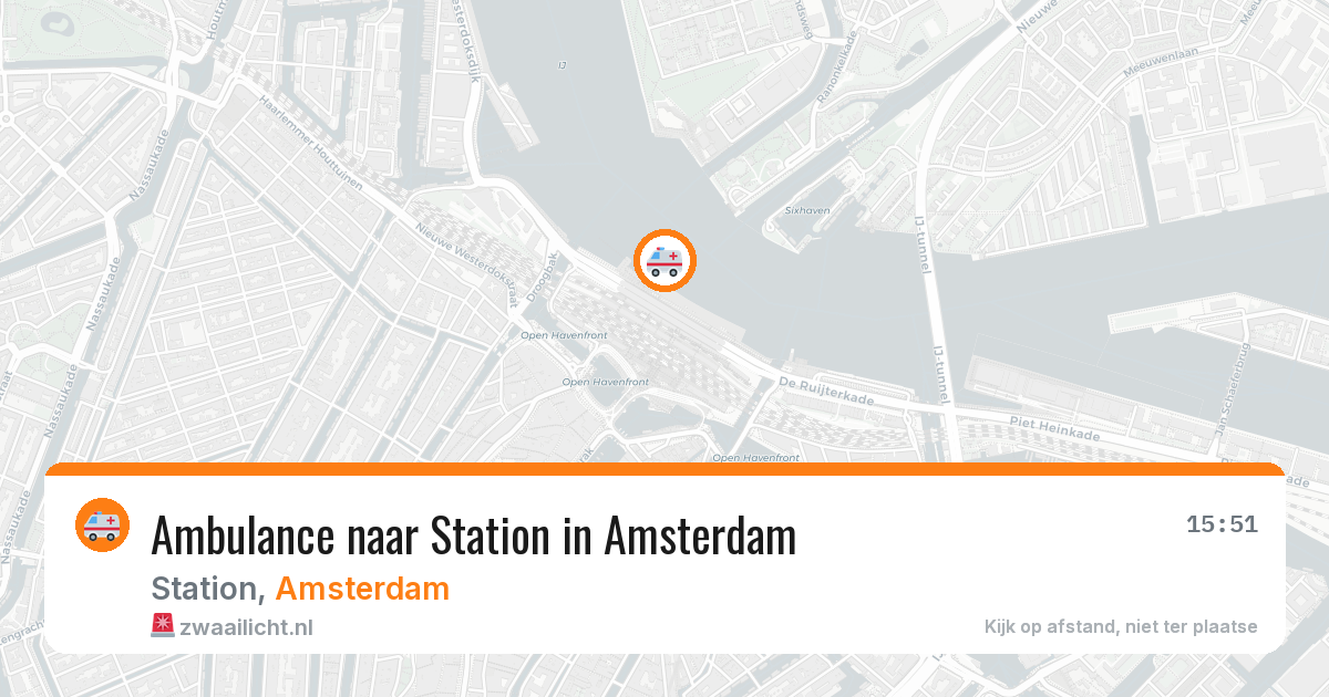 Ambulance naar Station in Amsterdam — 26 mrt 2026