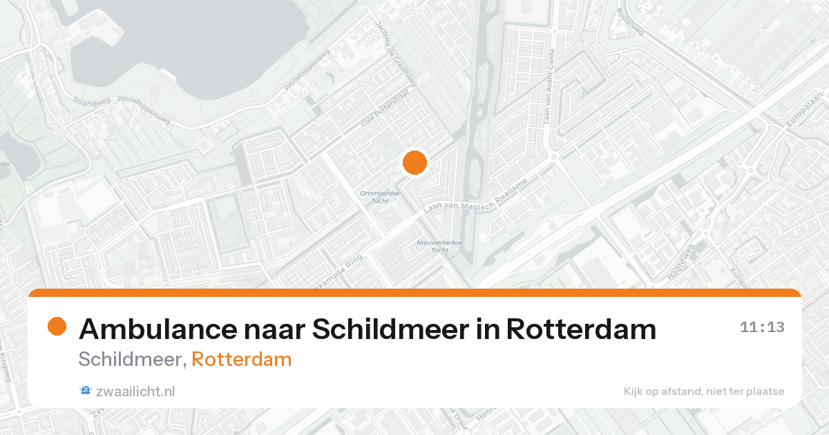 Ambulance naar Schildmeer in Rotterdam — 19 aug 2026