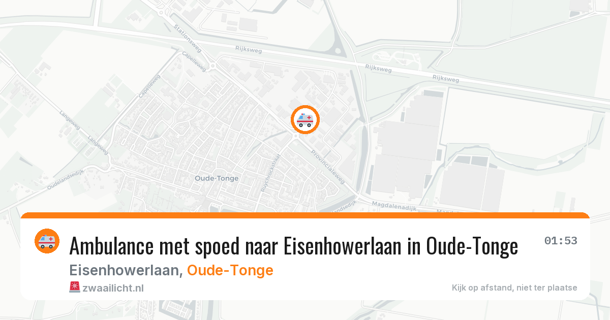 Ambulance met spoed naar Eisenhowerlaan in Oude-Tonge — 8 aug 2026
