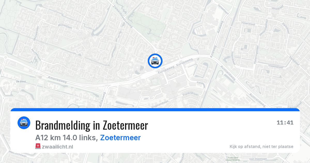 Brandmelding in Zoetermeer — 7 jul 2026