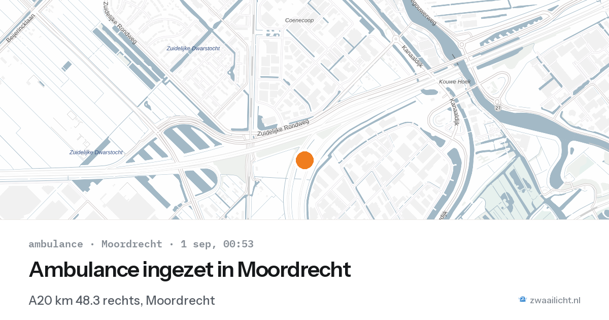 Ambulance ingezet in Moordrecht — 31 aug 2026