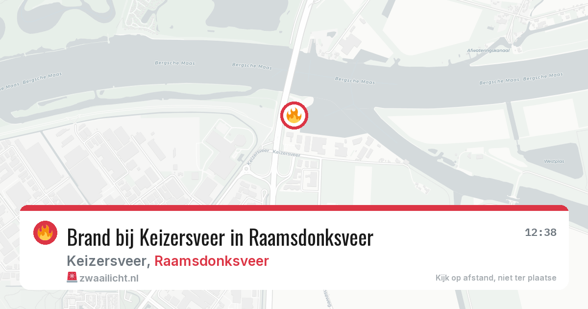 Brand bij Keizersveer in Raamsdonksveer — 18 mei 2026