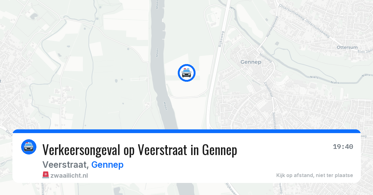 Verkeersongeval op Veerstraat in Gennep — 16 apr 2026