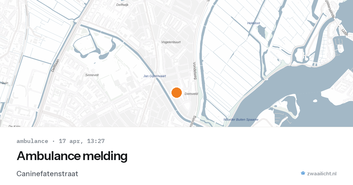 Ambulance melding — 17 apr 2026