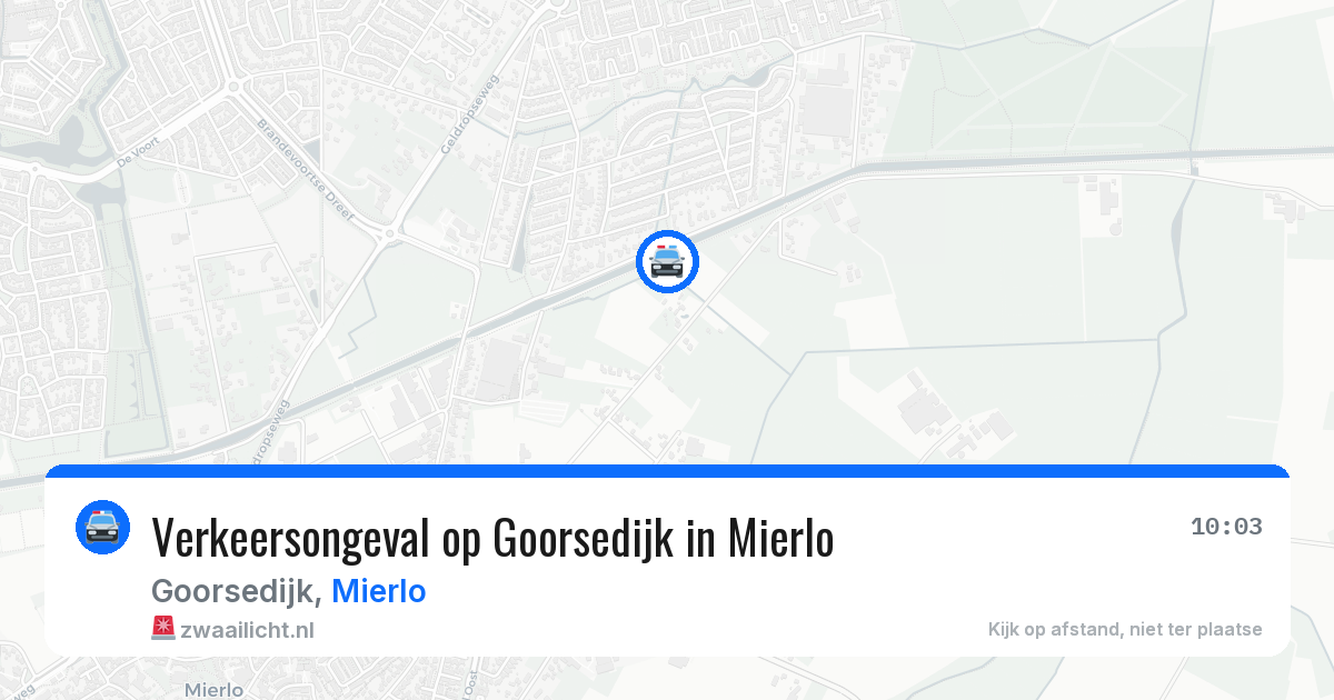 Verkeersongeval op Goorsedijk in Mierlo — 31 mei 2026