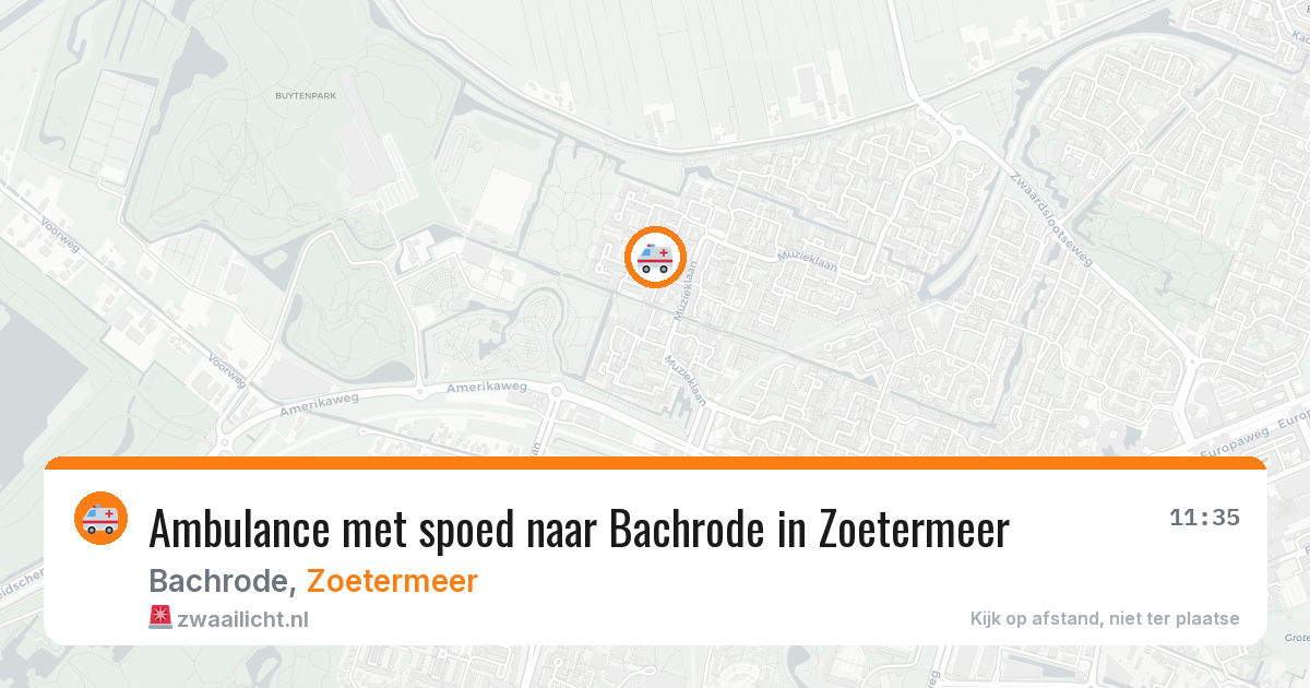Ambulance met spoed naar Bachrode in Zoetermeer — 4 jun 2026