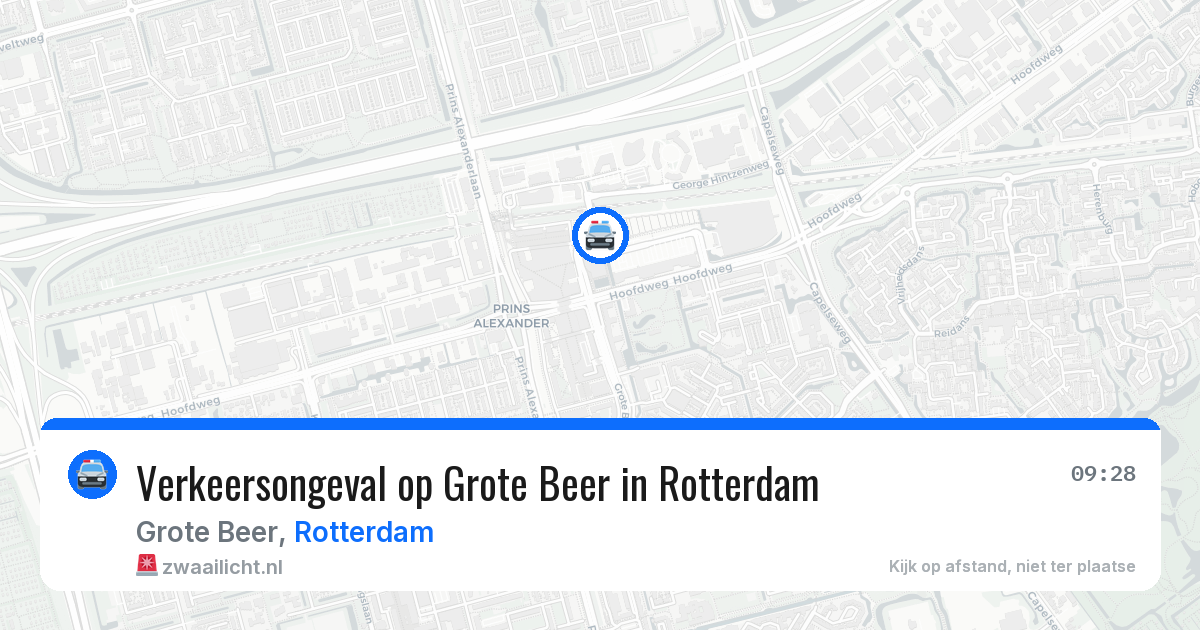 Verkeersongeval op Grote Beer in Rotterdam — 6 jul 2026