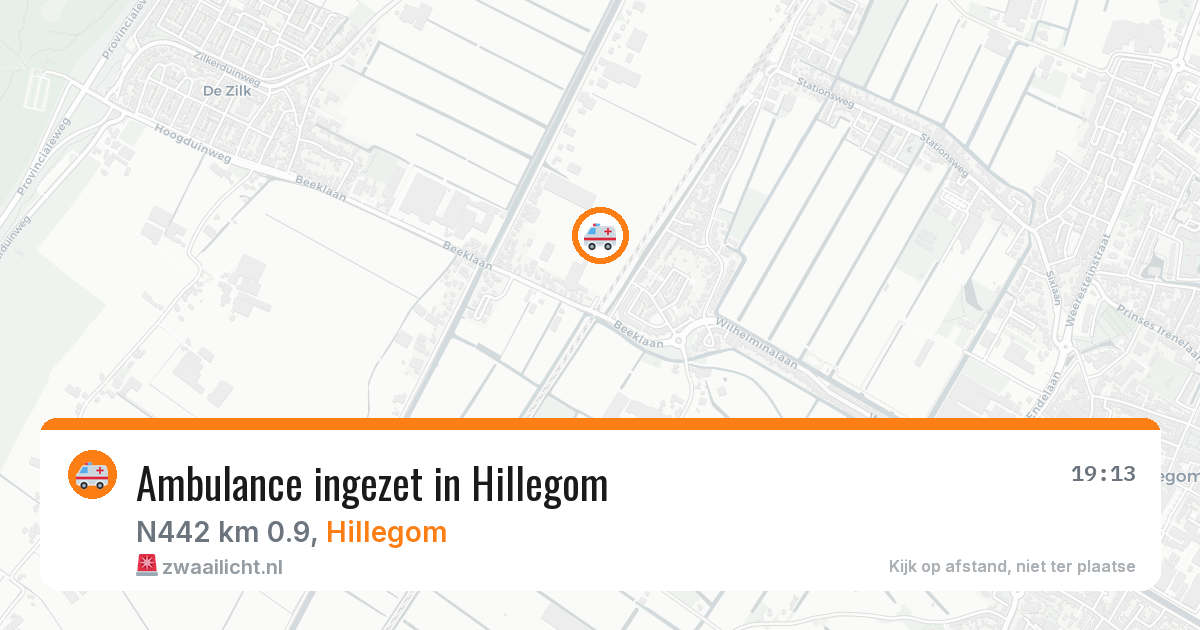 Ambulance ingezet in Hillegom — 13 aug 2026