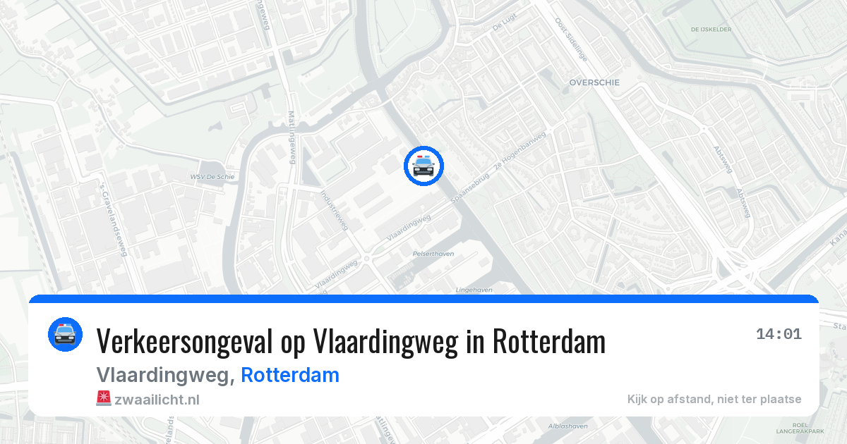 Verkeersongeval op Vlaardingweg in Rotterdam — 29 jul 2026
