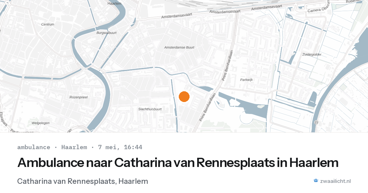 Ambulance naar Catharina van Rennesplaats in Haarlem — 7 mei 2026