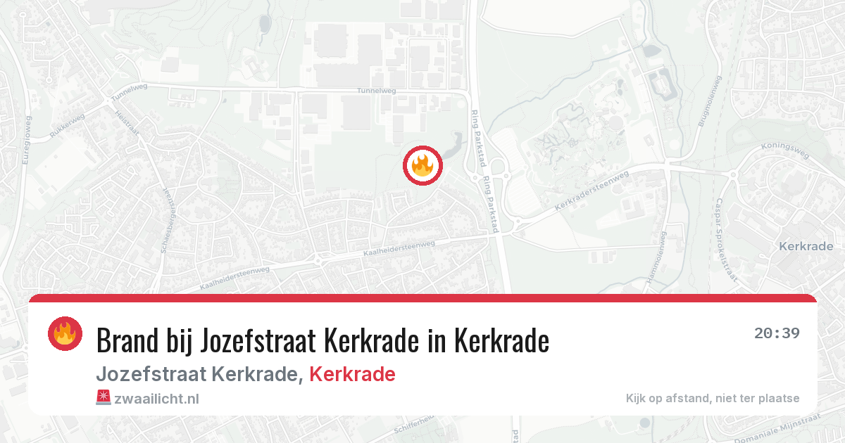 Brand bij Jozefstraat Kerkrade in Kerkrade — 29 jan 2026