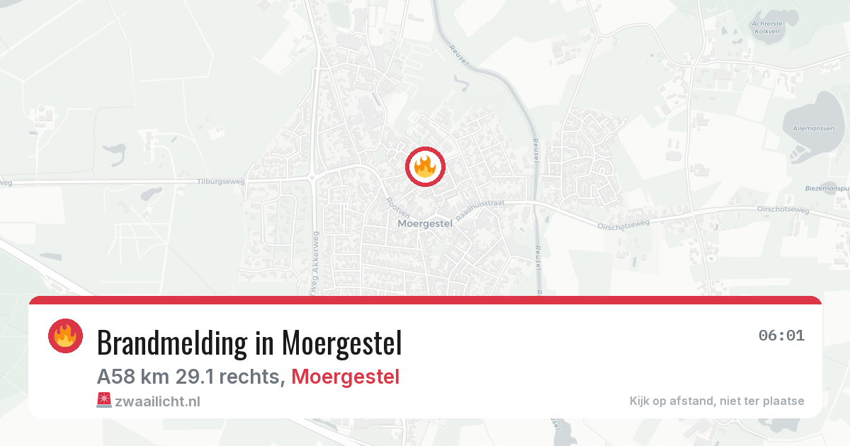 Brandmelding in Moergestel — 3 mei 2026