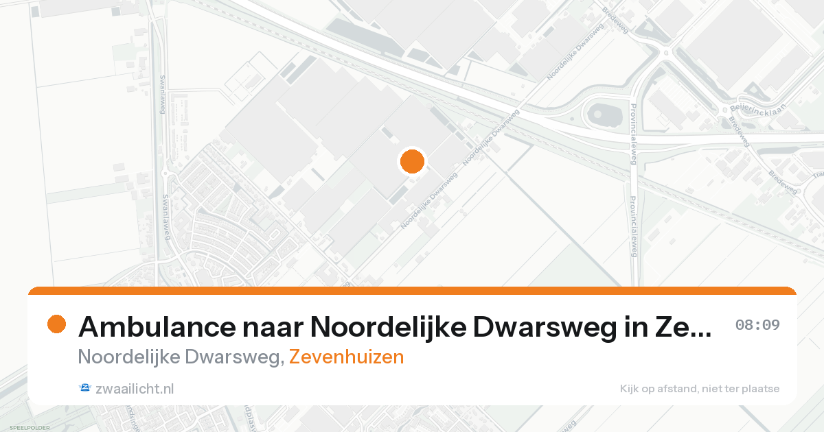 Ambulance naar Noordelijke Dwarsweg in Zevenhuizen — 22 aug 2026
