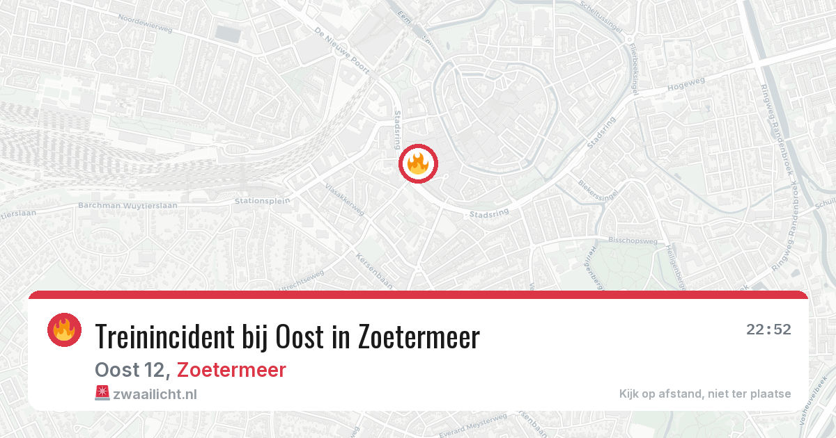 Treinincident bij Oost in Zoetermeer — 7 mrt 2026