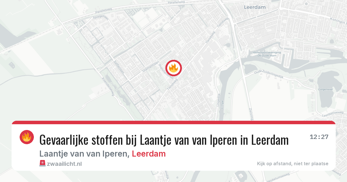 Gevaarlijke stoffen bij Laantje van van Iperen in Leerdam — 29 jul 2026