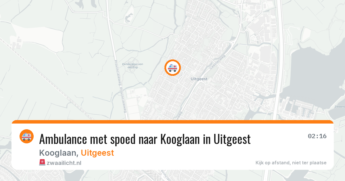 Ambulance met spoed naar Kooglaan in Uitgeest — 10 mei 2026