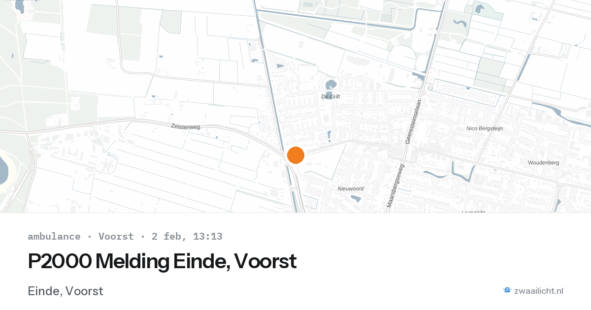 P2000 Melding Einde, Voorst — 2 feb 2026