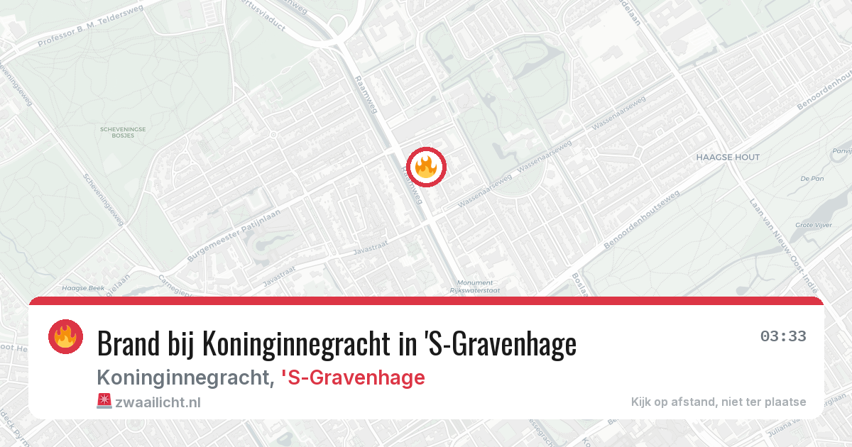Brand bij Koninginnegracht in 'S-Gravenhage — 4 jun 2026