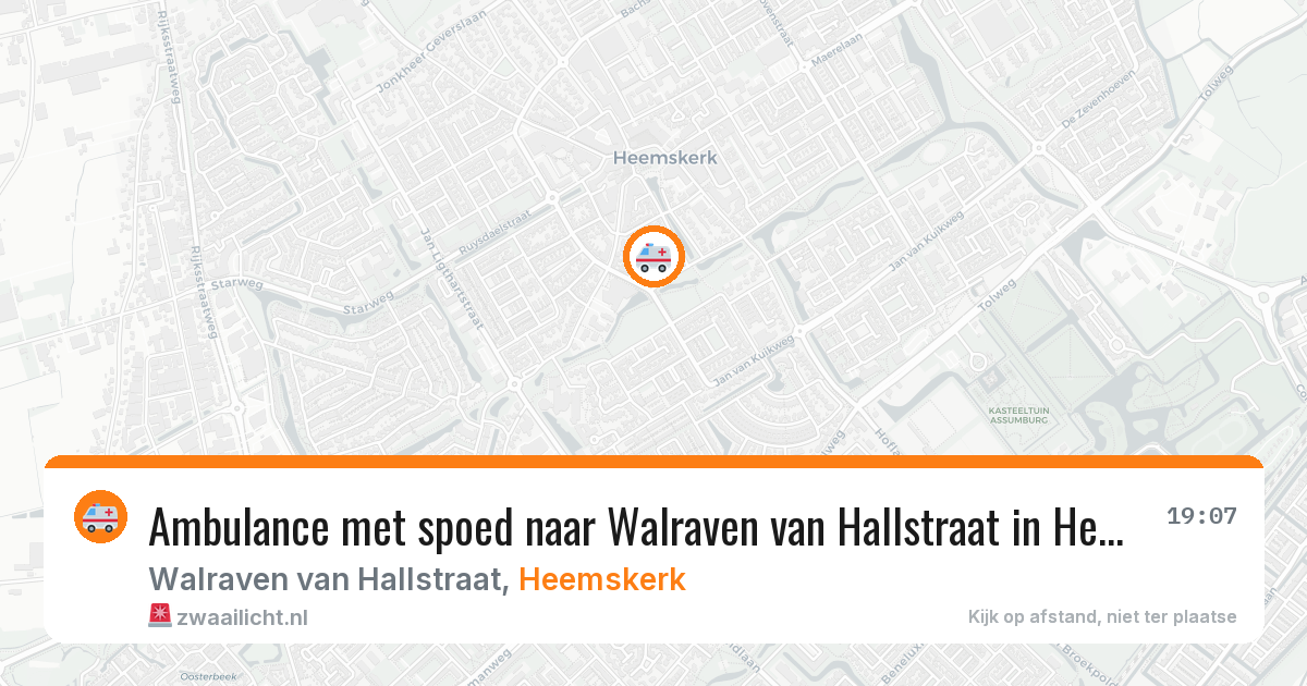 Ambulance met spoed naar Walraven van Hallstraat in Heemskerk — 4 jun 2026