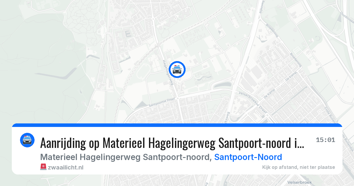 Aanrijding op Materieel Hagelingerweg Santpoort-noord in Santpoort-Noord — 11 jul 2026