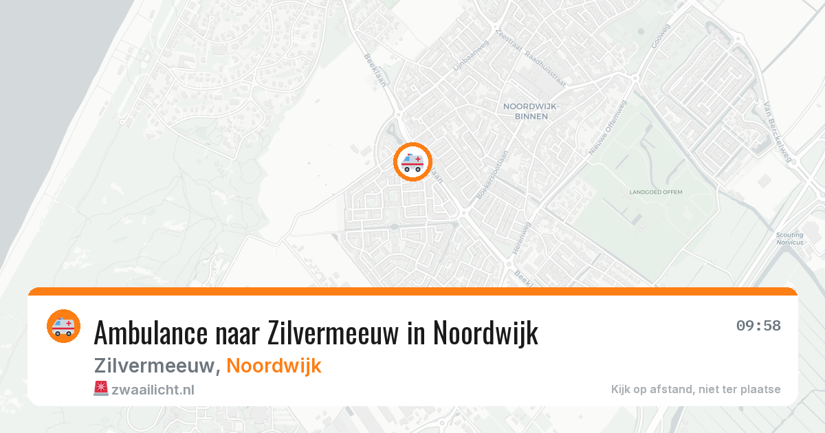 Ambulance naar Zilvermeeuw in Noordwijk — 1 aug 2026