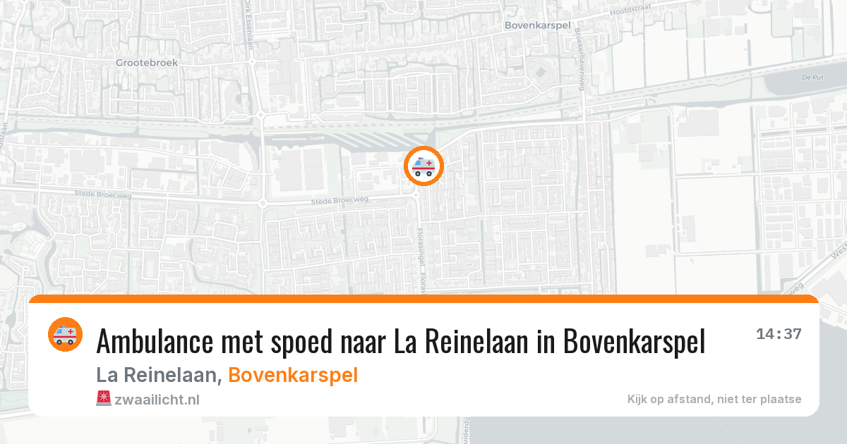 Ambulance met spoed naar La Reinelaan in Bovenkarspel — 11 jul 2026
